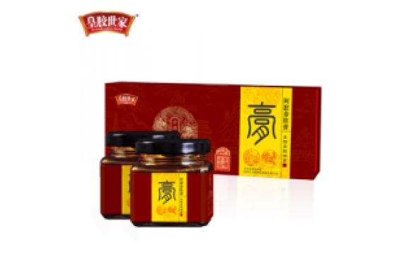 东阿 皇胶世家阿胶参桂膏 320g(80g*4瓶）/盒 仿木盒装